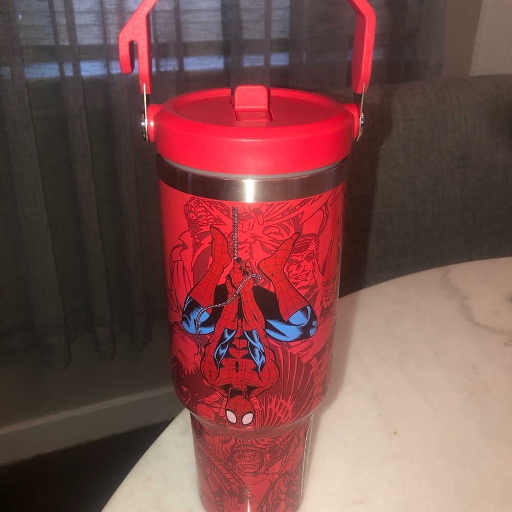 ❤️💙 Spider-Man Red Travel Tumbler with Handle
